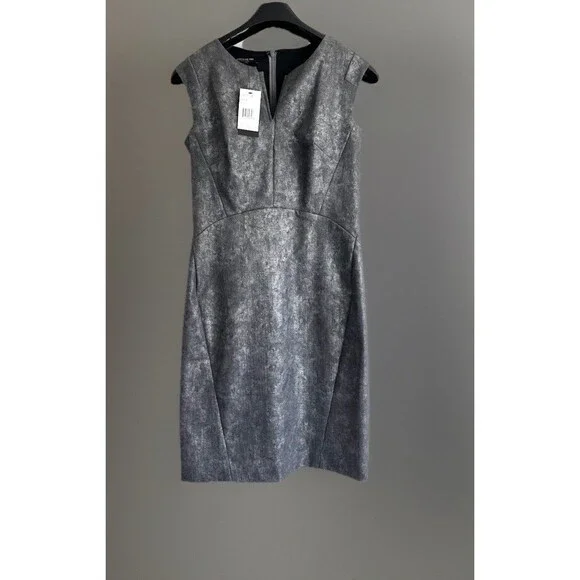 Lafayette 148 NY Zelina Metallic Jacquard Sheath Dress - NWT - Picture 2 of 5